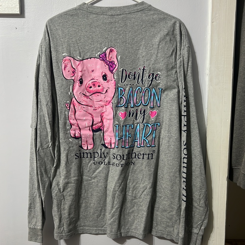 Simply Southern Crewneck “Don’t go bacon my heart”